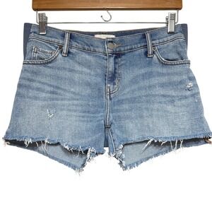 HATCH Maternity Cut Off Jean Shorts Womens 25 Denim Distressed Casual Stretch